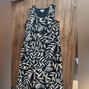 Tommy Bahama Silk Maxi Dress Black Tan Reaort Vacation - Size 10